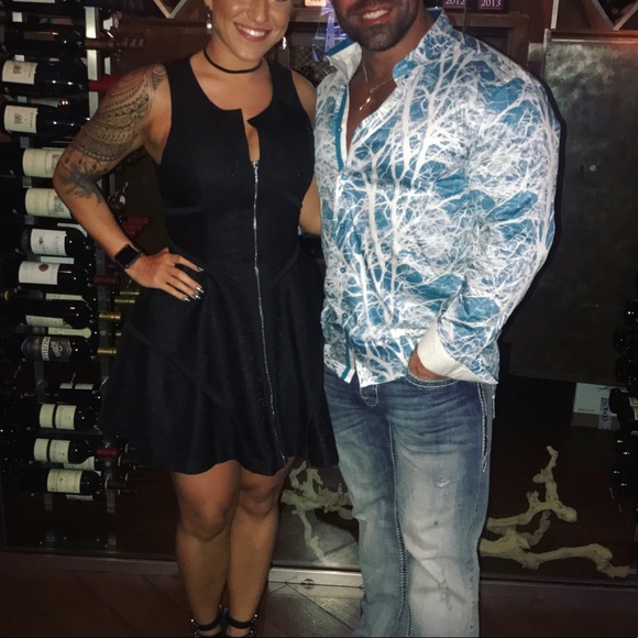 MESH FLARE DRESS - Picture 2 of 3